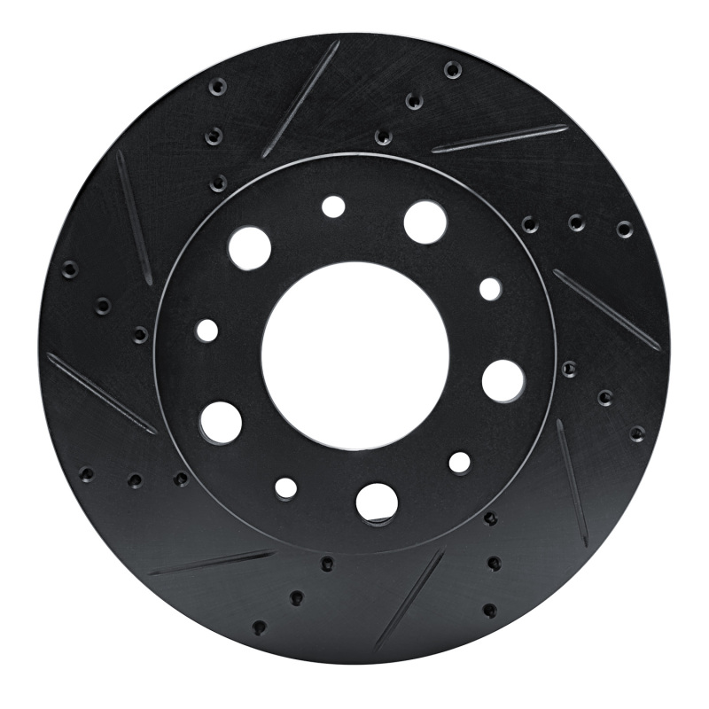 Ram Promaster 1500 Brake Rotor (1) - Front Left - R1 Concepts - Drilled & Slotted - Black - `14-`25